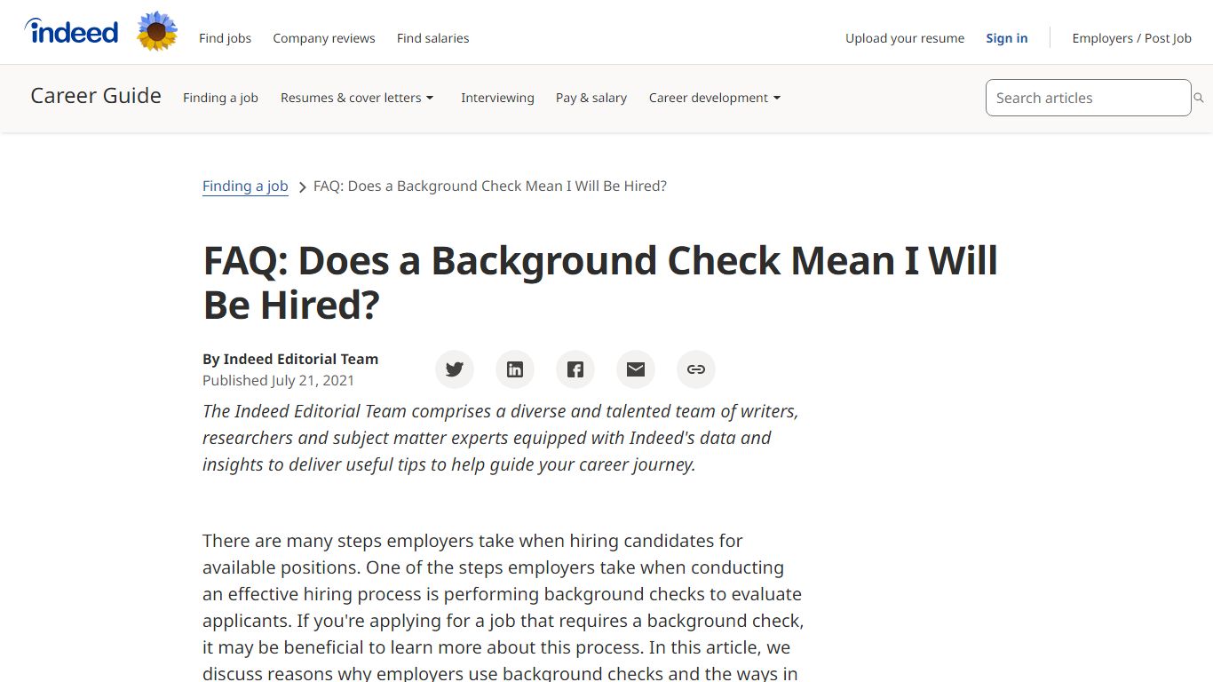 FAQ: Does a Background Check Mean I Will Be Hired?